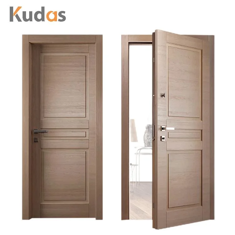 Luxury Interior Solid Oak Wooden Doors Luxury Veneer Soundproof Fire Rated Wood Door