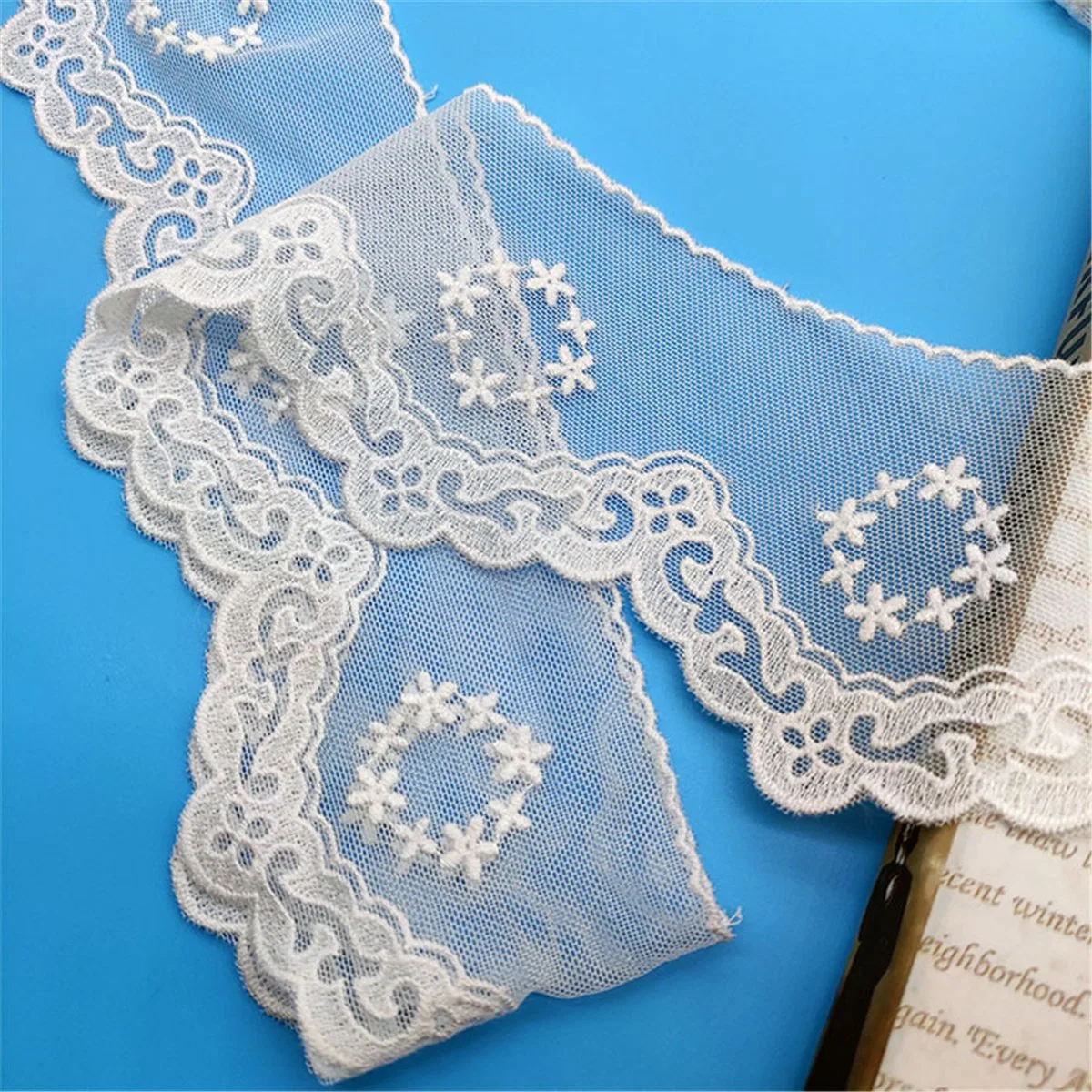 Home Textile Lace Fabric Embroidery Lace for Garment Accessories Wedding Dress