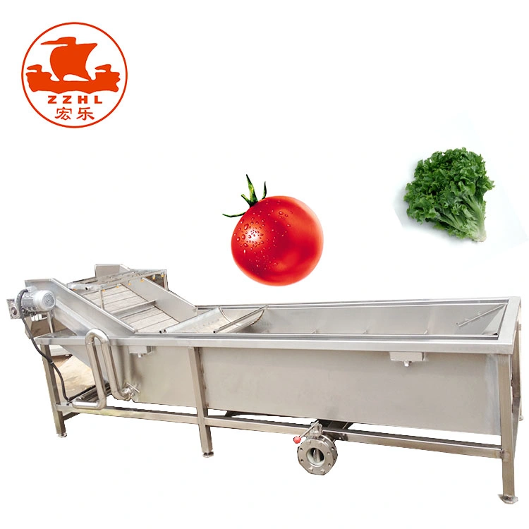 Commercial Automatic Tomato Shrimp Bubble Washer Fruit Tomato Blueberry Strawberry Vegetable Washing Machine