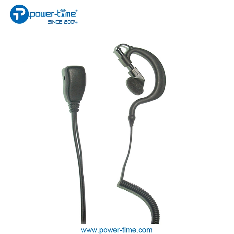 G Shape Earhook with Ptt Hand Free Two Way Radio Earphone