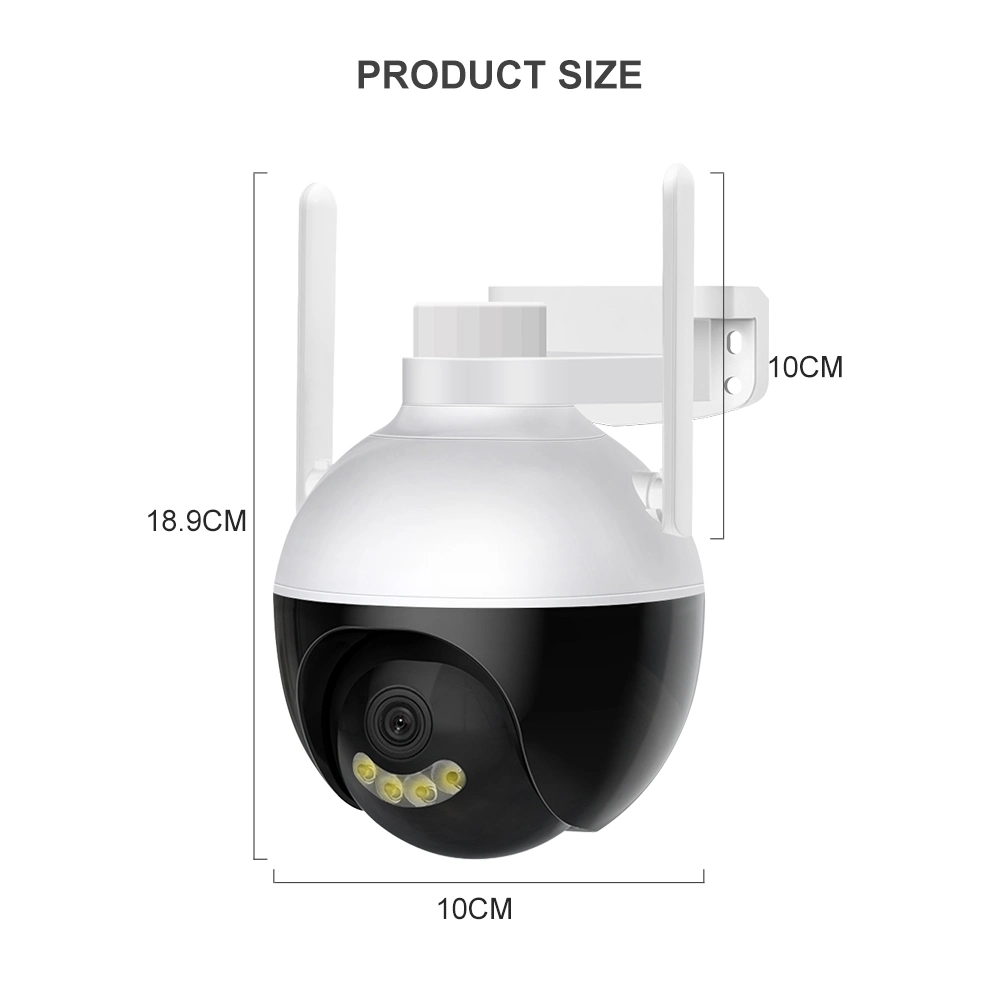 Smart Outdoor DE 1.2 polegadas COM controlo automático de IA mini Wi-Fi DE 1080P Câmara PTZ CCTV de segurança
