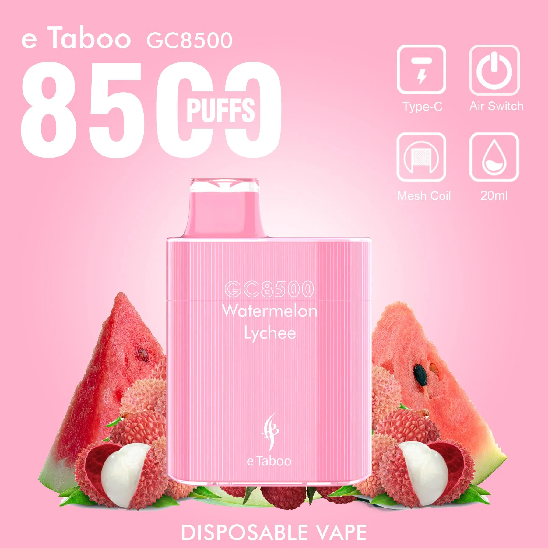 8500 أطواق [إتغرو] [غك8500] علبة [إبوسكبل] [فب] قابل للاستعمال مرة واحدة Elf OEM E-Cigarette Bar مع Vape