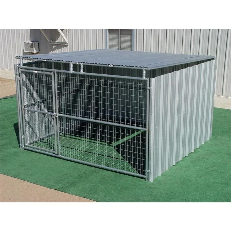 Enclosed 10'x10'x6' Large Heavy Duty Metal Wire Mesh Welded Dog Run Kennels