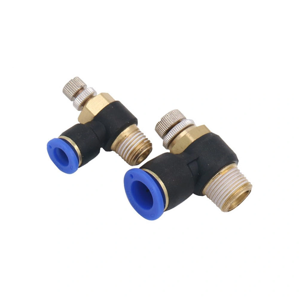 New Business Ideas Black SL Flow Speed Air Volume Control Valve Tube Pneumatic Connector Quick Fittings