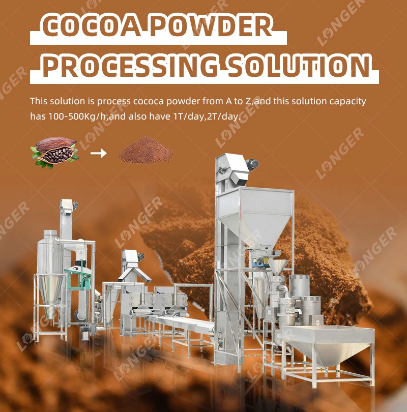 Lfm Cacao Bean Mass Nibs Liquor Paste Powder Grinder Processing Machine Plant Nut Cocoa Production Line