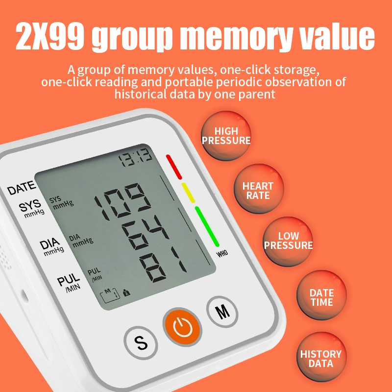 Monitor de presión arterial electrónico digital de tipo brazo de buena calidad Soymed Con función de voz BP Monitor