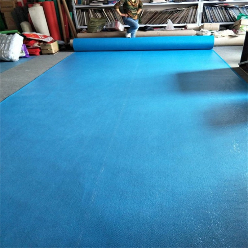 Nonwoven Needle Punched Polyeaster Fiber Single-Rib Customized Flooring Carpet for Using Home, Exhibition Fair