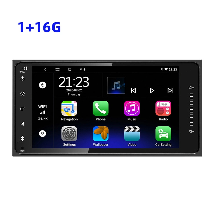 سيارة الملاحة 7 بوصة من نوع Corolla Android GPS Car MP5 Player تشغيل USB بدقة 4K ودقة 1080p لكاميرا الرؤية الخلفية الراديوية