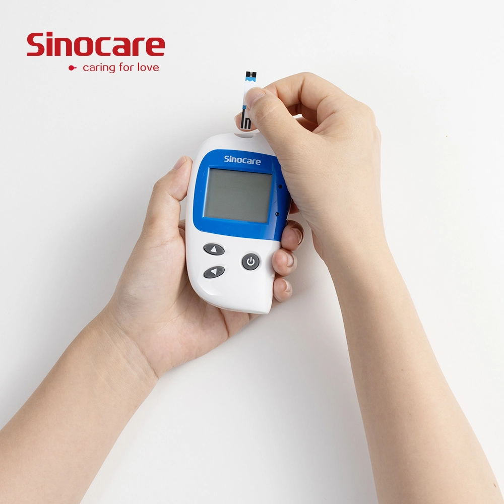 Sinocare Diabetic Test Strips Monitor Glucose Meter ISO Blood Testing Equipments Electricity 2 Years 5 Seconds