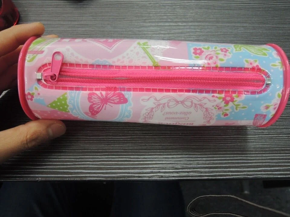 Wholesale Multifunctional Transparent PVC Pouch Customized Plastic Zippered Stationery Pencil Bag