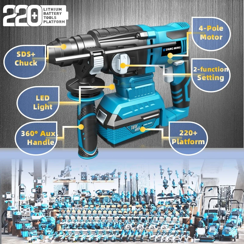 18V/20V Lithium Battery Platform SDS Plus Cordless Rotary Hammer