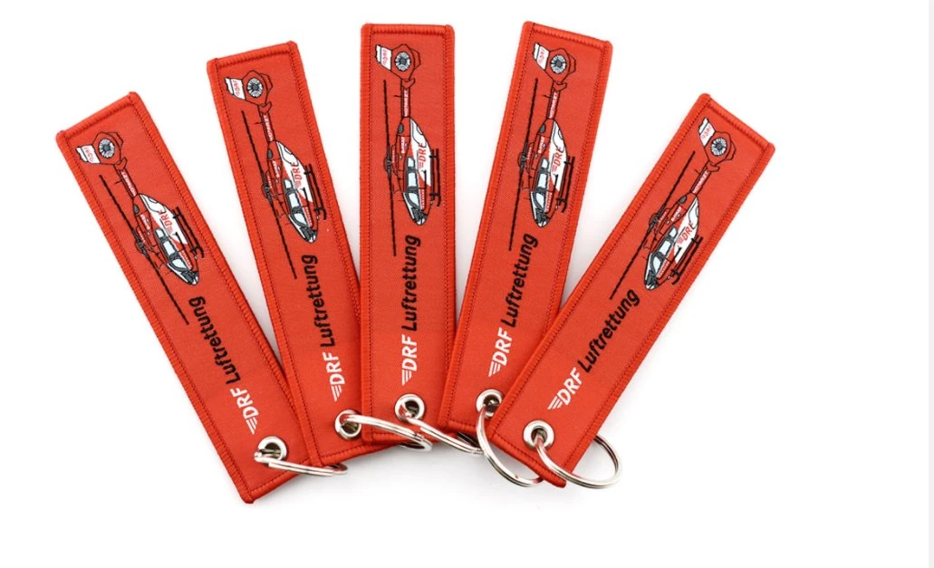 Woven Keychains with Pure Logo and Good Sewing with Your Logo and Personal Design