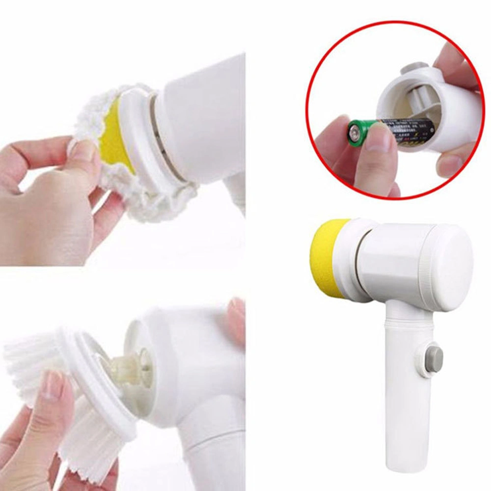 5-in-1 Handheld Electric Brush Kitchen Bathroom Sink Toilet Tub Bathtub Cleaning Tool Bl15756