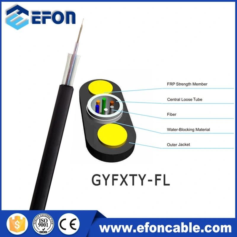 Excellent Quality Uni-Loose Tube All Dielectric Drop Cable GYFXTY-FL Flat Aerial Drop FTTH Cable