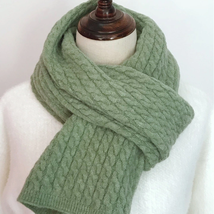 High quality/High cost performance  Custom Simple Solid Color Cashmere Scarf Winter Warm Knitted Ladies Scarf