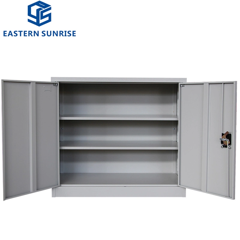 Metal Storage Cabinet with Swing Doors and Adjustable Shelves for Shoes Rack