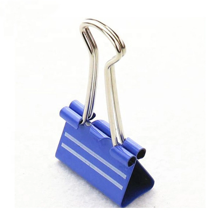 Assorted Colors Binder Metal Clips with 1-C Logo Printing for Office and Promotions Use