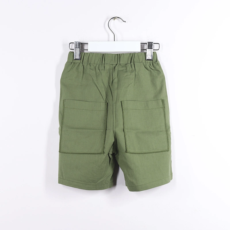 Khaki Summer Boy Cargo Pocket Shorts Pants for Kid's Day Wear Fashion