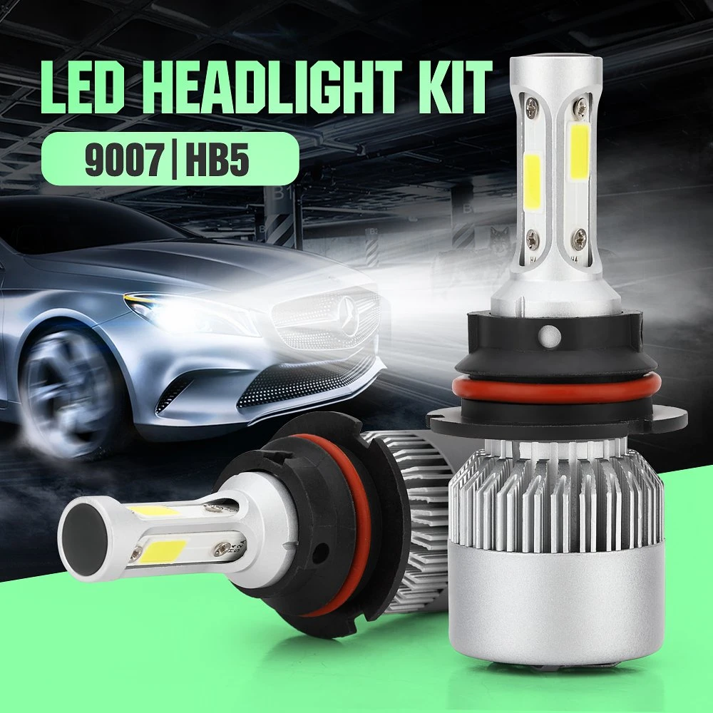 Wholesale/Supplier Car Cheap 9007 Hb5 S2 LED Head Light Lamp Kit Three Sides 72W 8000lm