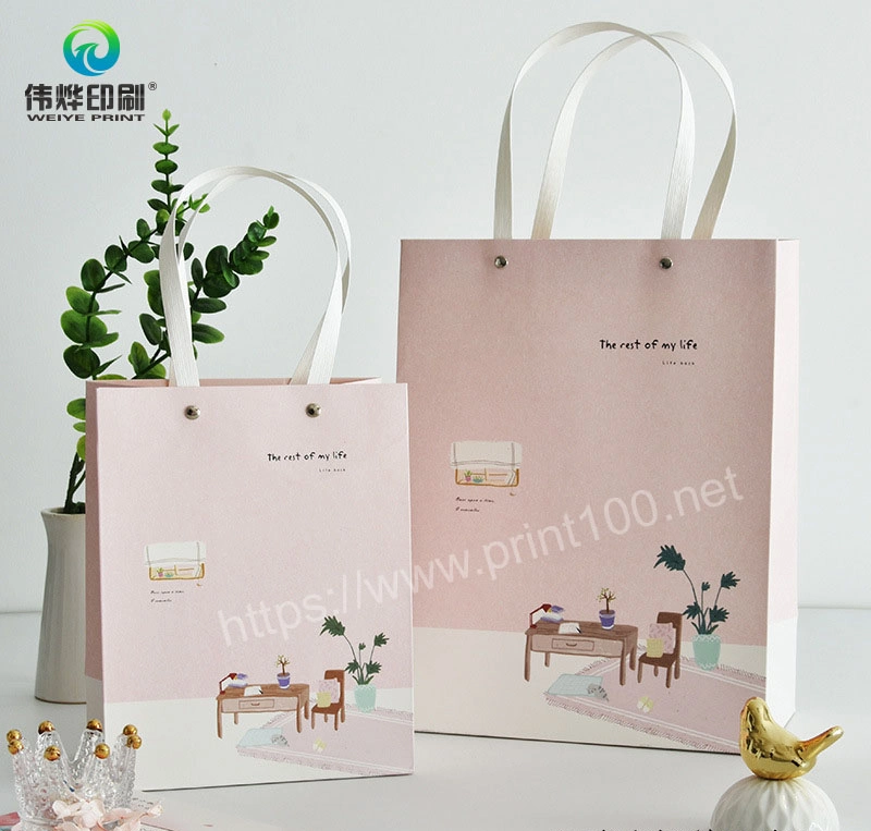 Offset Printing Fashion Eco Friendly Gift Packaging Paper Handbag Shopping Paper Bag