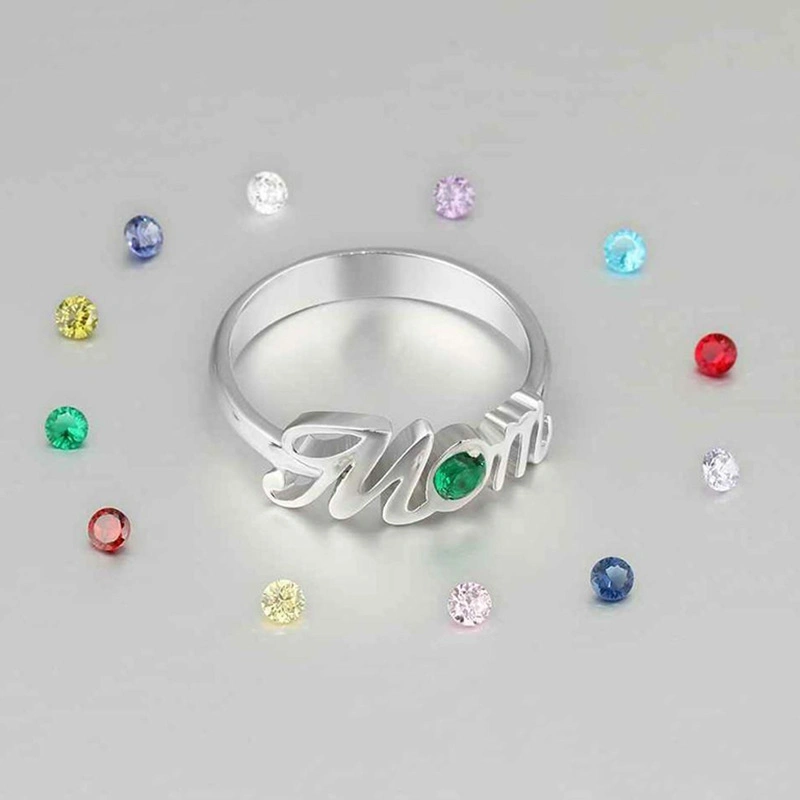 S925 Geometría de anillo caliente Micro Inset Color Zircon Advanced Sense Carta personalizada Constellation Zircon Ring (CFSTFR-084)