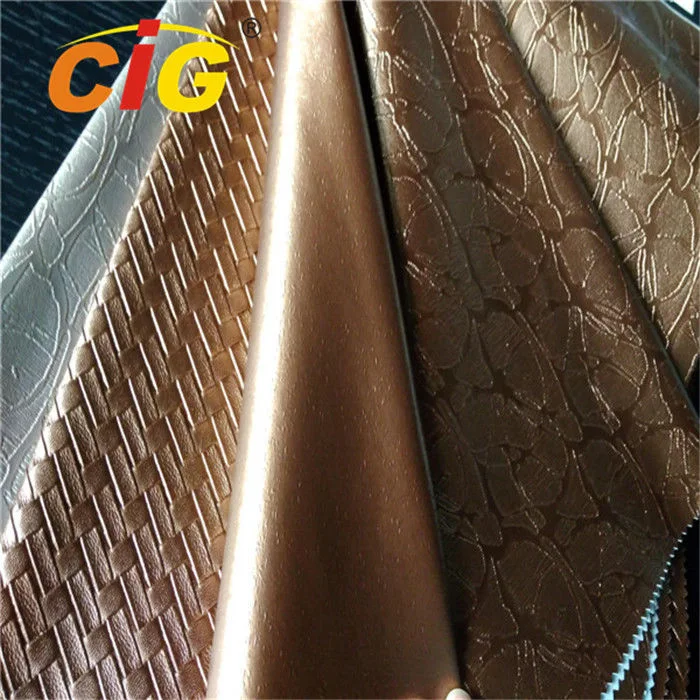 Waterproolf Metallic PVC Artificial Leather Fabric Material for Bags Upholstery