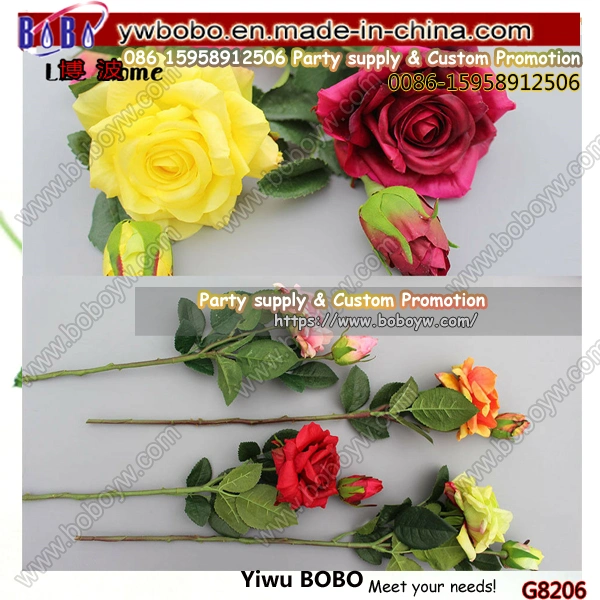 Produtos de promoção de casamento de flores artificiais decorativos de flores artificiais de Flores Rose Flor (G6205)