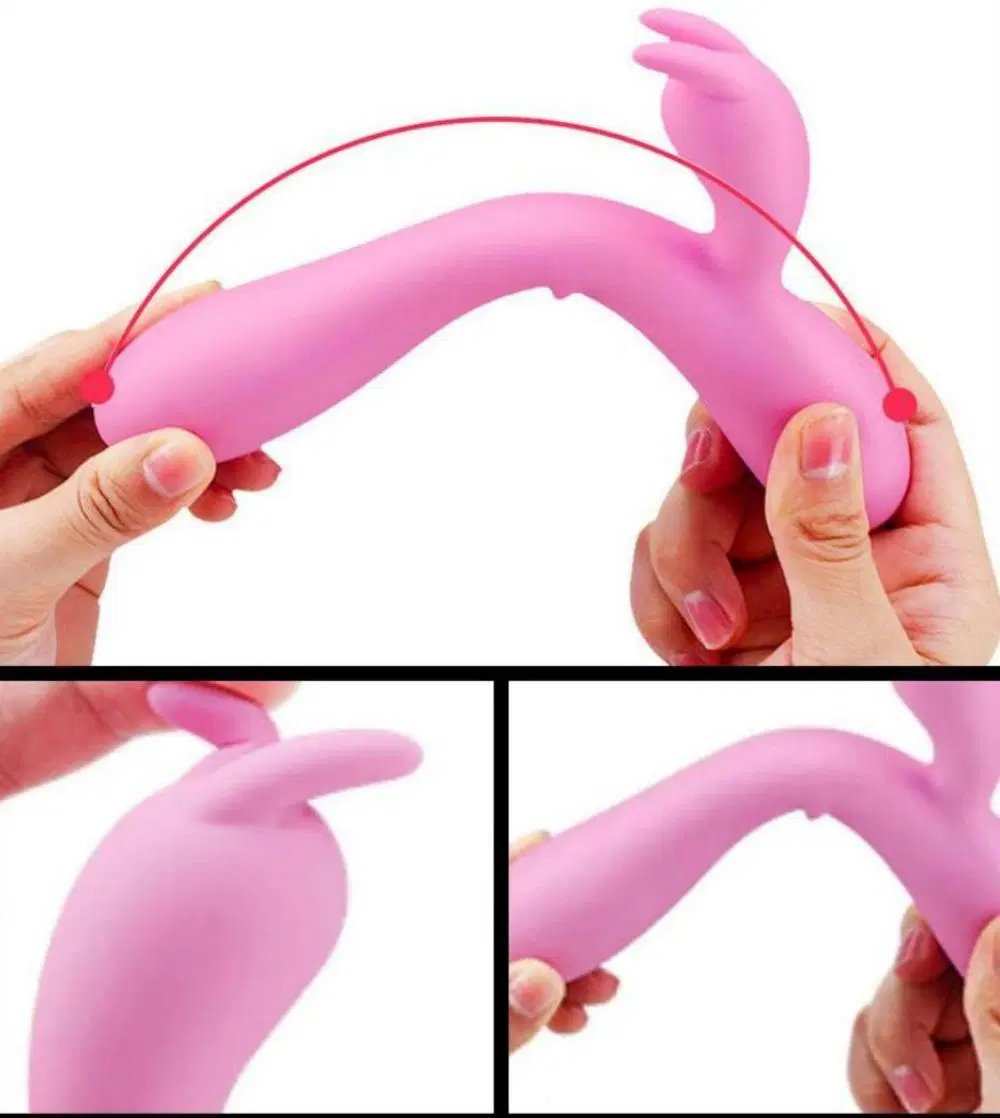 La masturbation périphérique des jouets sexuels adultes vibrateur vibrateur Double-Headed non chauffés femelle G-Spot vibreur