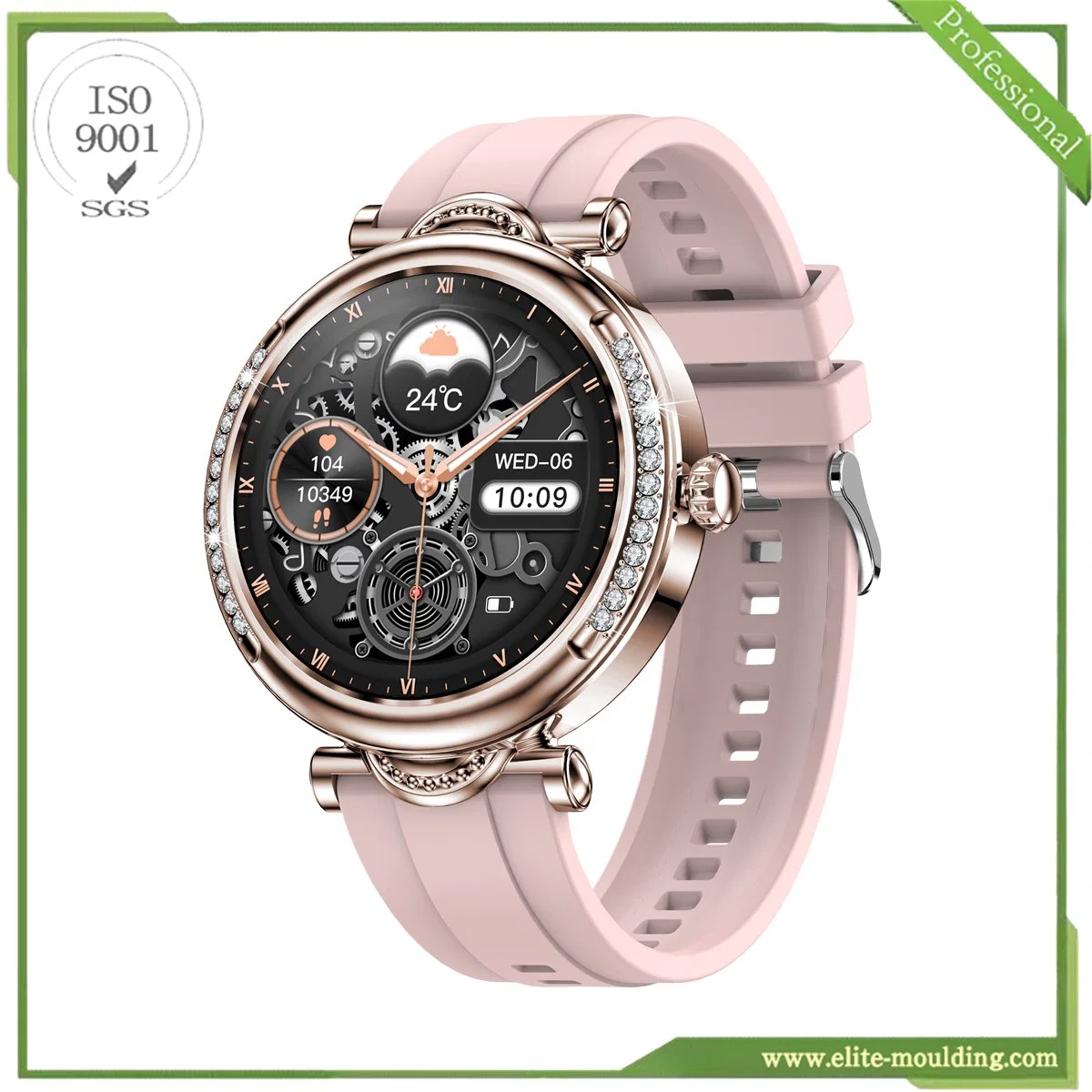 Cross-Border Popular Fashion Women&amp;rsquor ; S Smart Watch, fréquence cardiaque 1.27 pouces pression artérielle Bluetooth appelant Multi-Sport Smart Watch