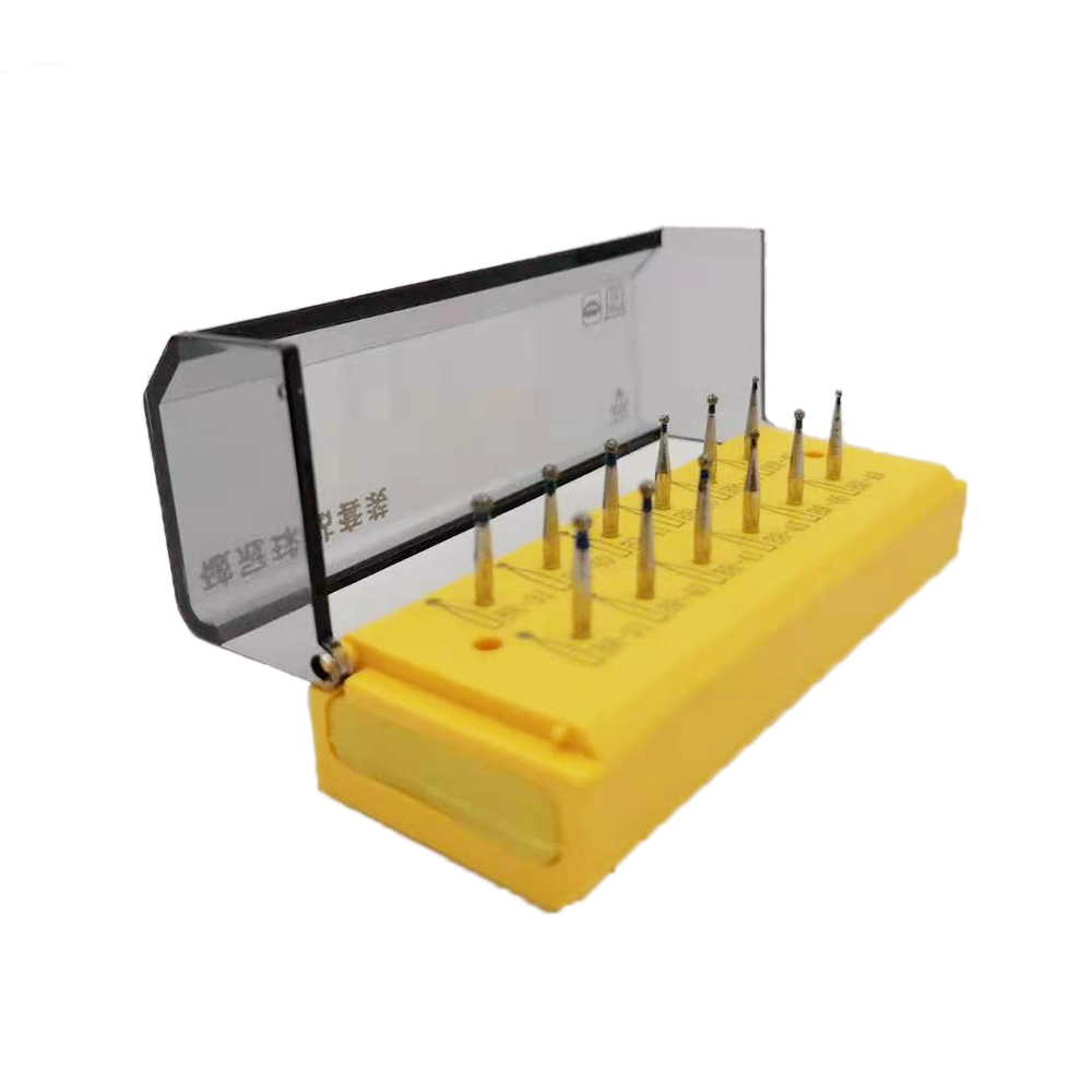 Dental Tools Kit Dental Diamond Burs Kit Broken Crown Ball Drill Set All Ball Collar Type 12PCS/Pack