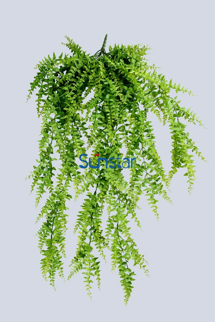 Anti UV Resistant Hanging Fern Bush Artificial Plant for Home Decoration Indoor and Outdoor (48961)