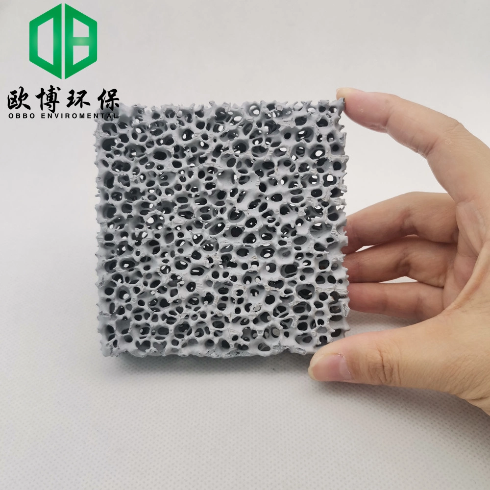 Filtro de espuma cerámica de carburo de silicio de alta resistencia para piezas metálicas Filtración
