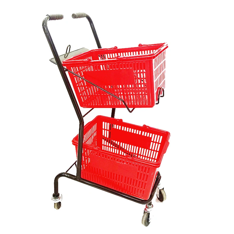 Supermarket Shopping Cart Combined with Baskets