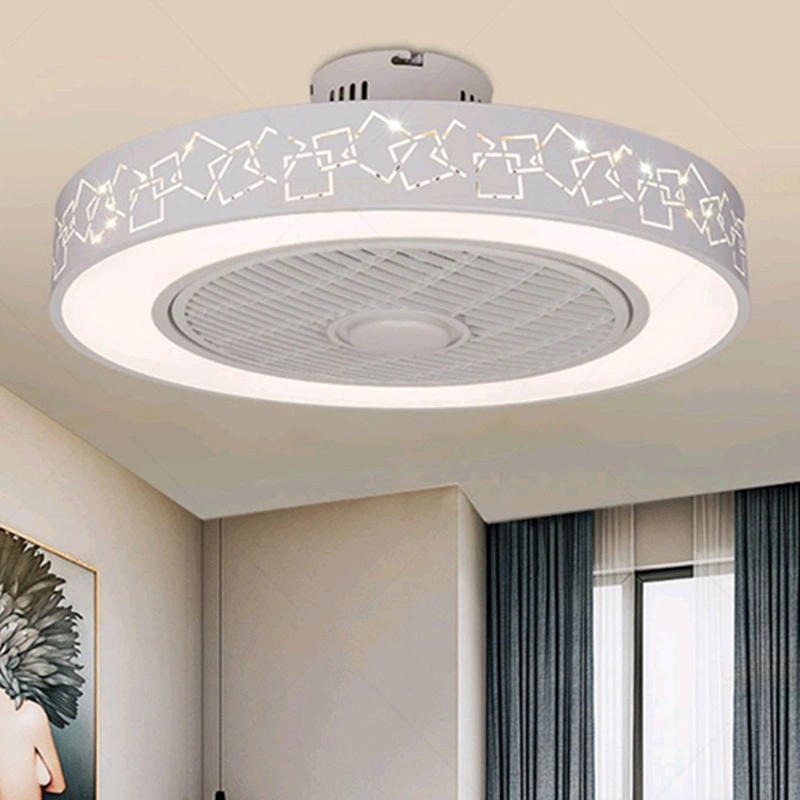 Modern 19 Inch Ceiling Fan Lights Dining Room Bedroom Living Remote Control Fan Lamps (WH-VLL-17)