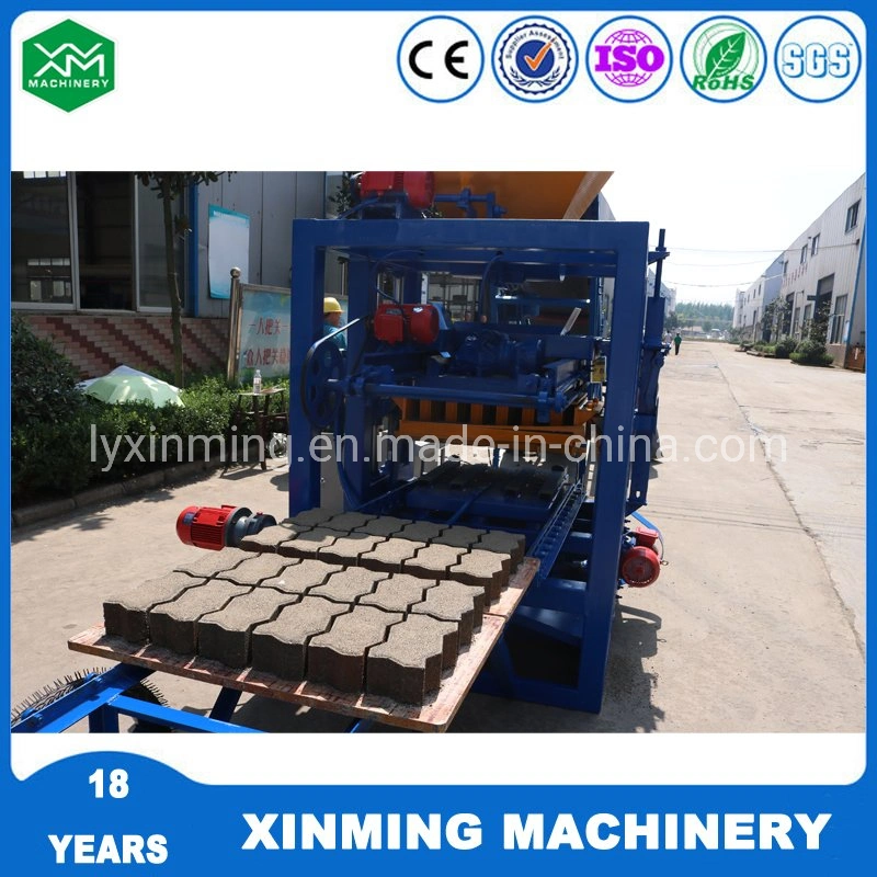 Building Material Qt4-24 Brick Making Machine with Concrete Mixer Block Making