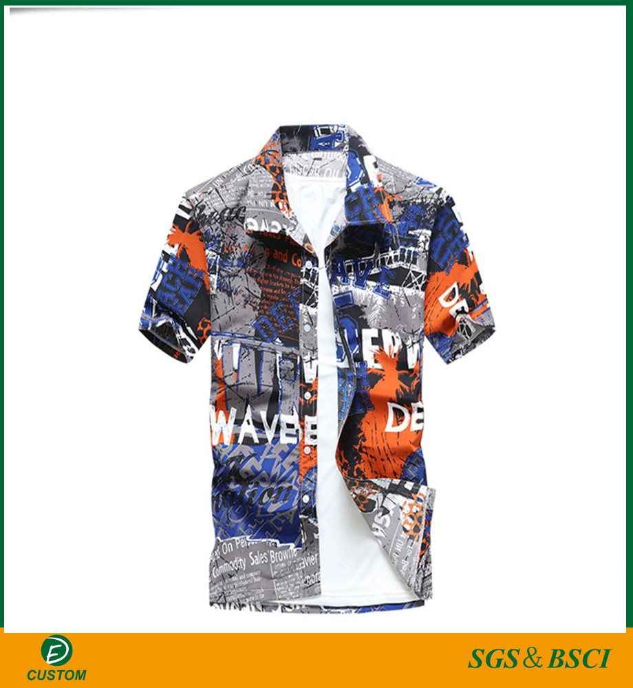 China Factory Full Printing Casual Shirts mit wettbewerbsfähigen Preis