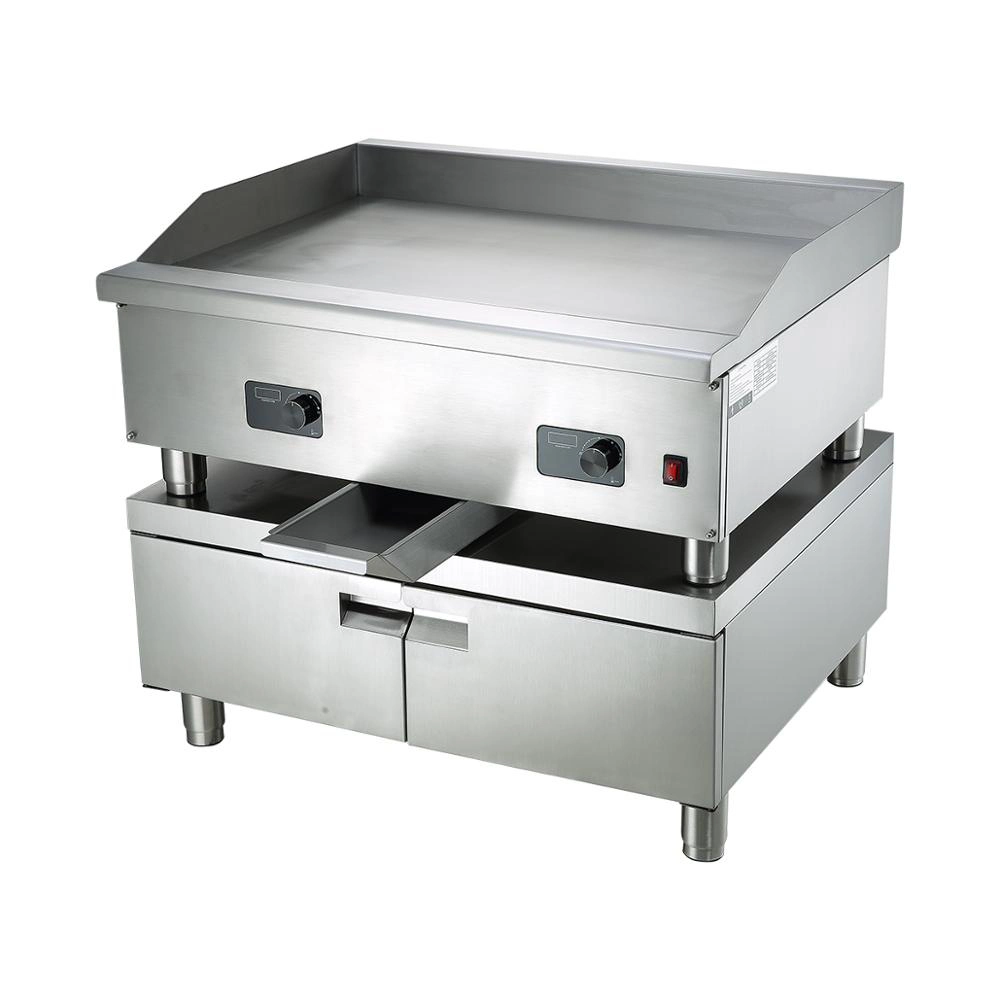 Hotel Restaurant Stainless Steel Heavy Duty Kitchen Equipment 4 Burners Gas Range Stove with Gas Griddle