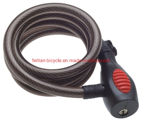 El bloqueo de cable de acero espiral antirrobo para bicicleta