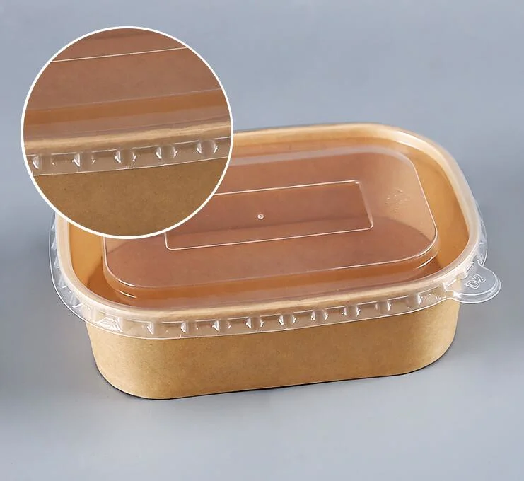 Water-Based Aqueous Disposable Fast Food Bowl Take Away Lunch Box Kraft Paper Food Container