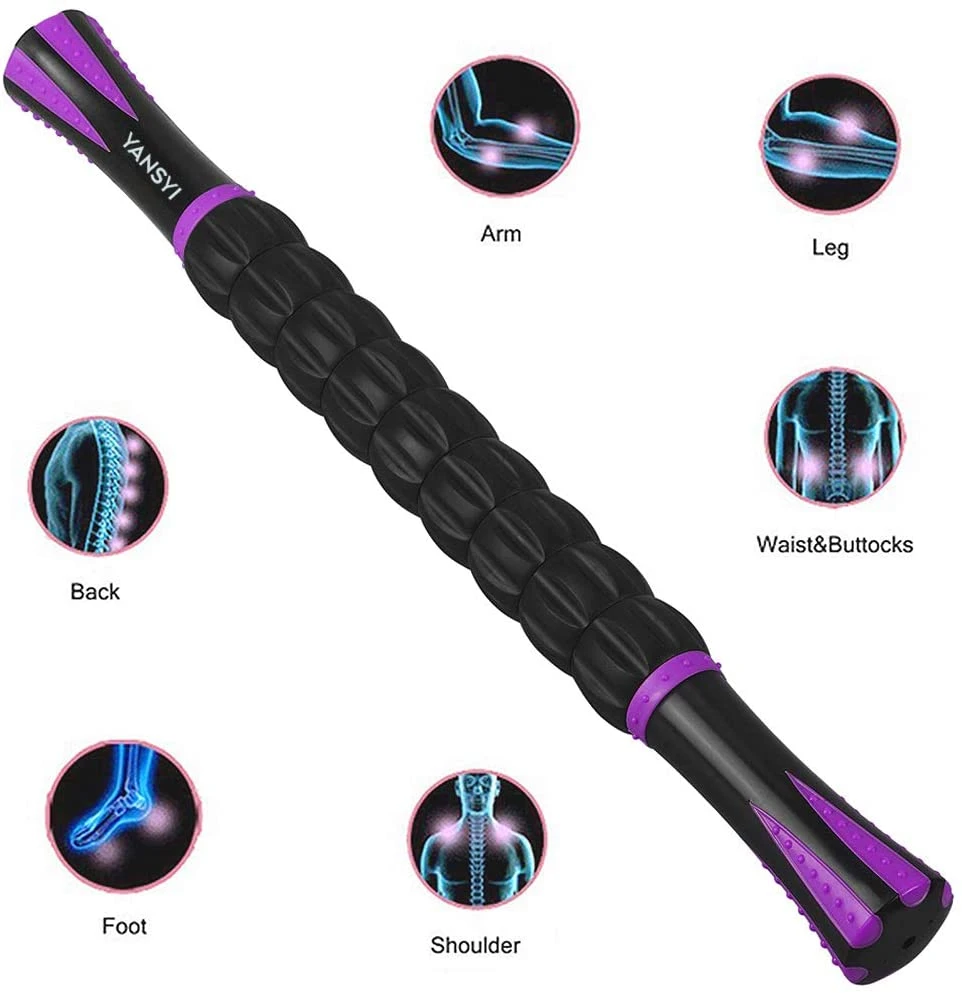 Dispositivo de equipamento de Massagem Pés de perna Roller pega ABS TPR Stick