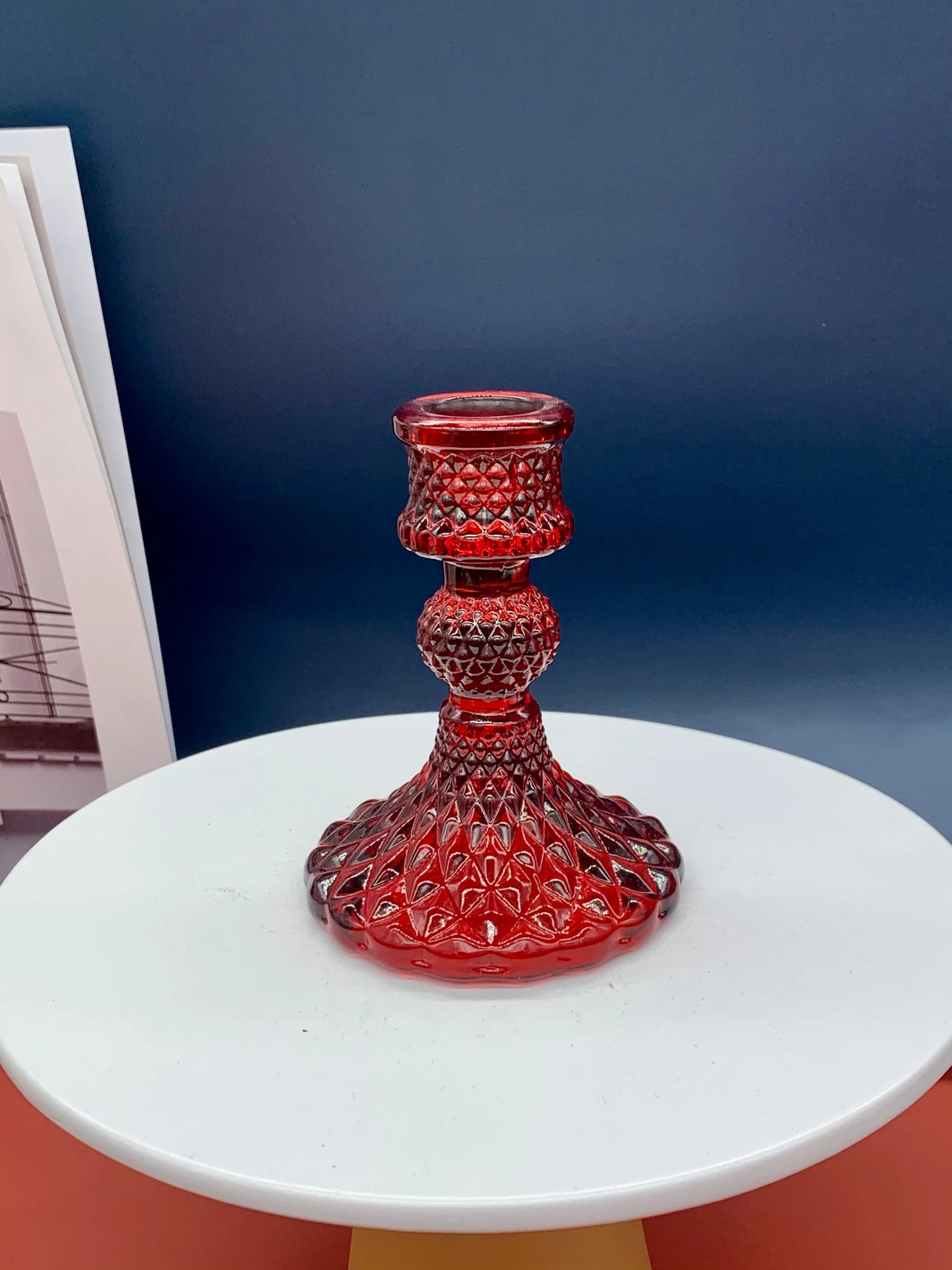 China Glass Factory Wholesale/Supplier Europen Style High quality/High cost performance Glass Candle Holder, Glass Craft, , Glass Gift