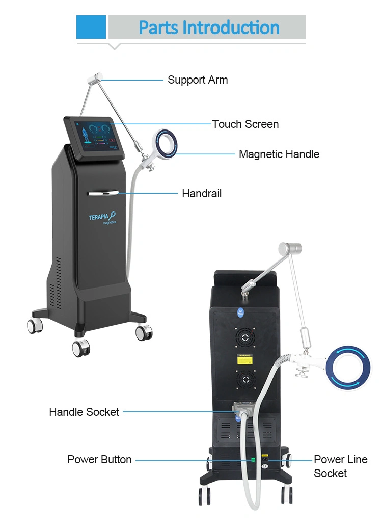 Terapia Magnetica Vertical Equipamento de alívio da dor Fisioterapia Máquina de cuidados de saúde