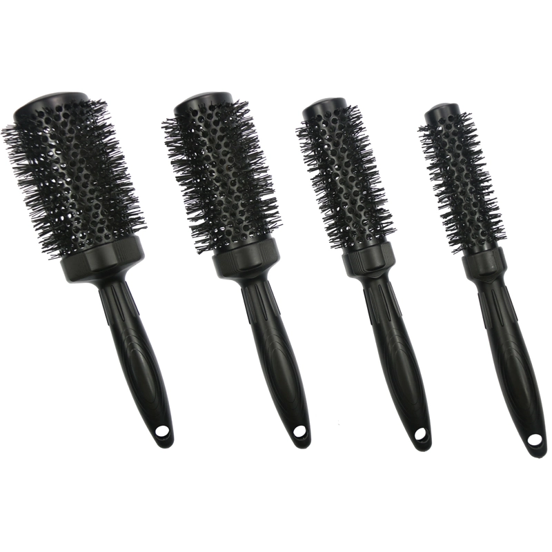 Top New Professional Salon Styling Aluminum Nylon Bristle Ceramic Ionic Round Hair Drying Brush