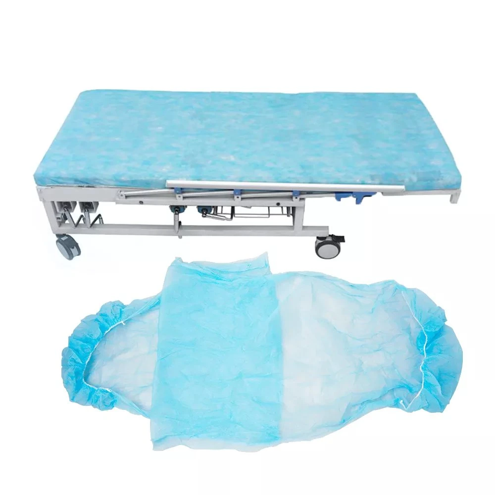 Blanc élastique jetables équipé des draps de lit couvrir Table de massage spa facial Président