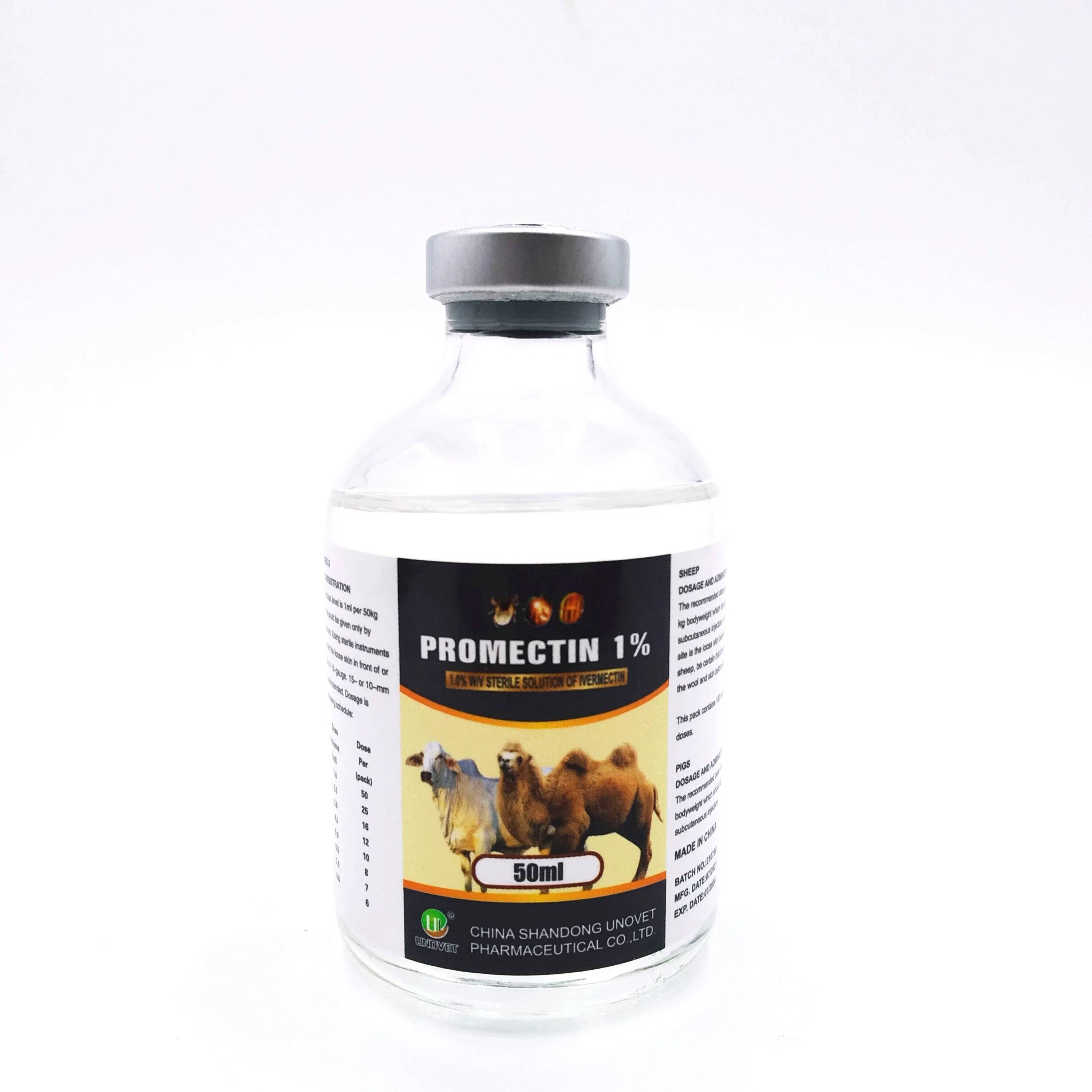 Ivermectin Injection 50ml for Eliminating Mites in Animals