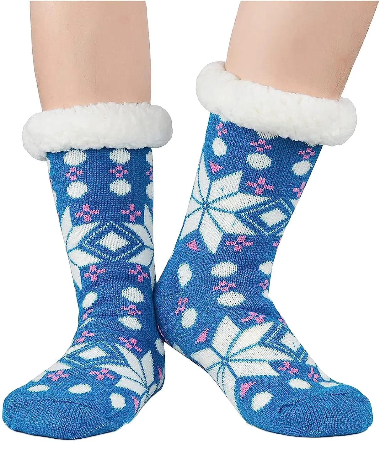 Xianghui Women Fluffy Christmas Unisex Novelty Hosiery Snow Winter Socks for Men