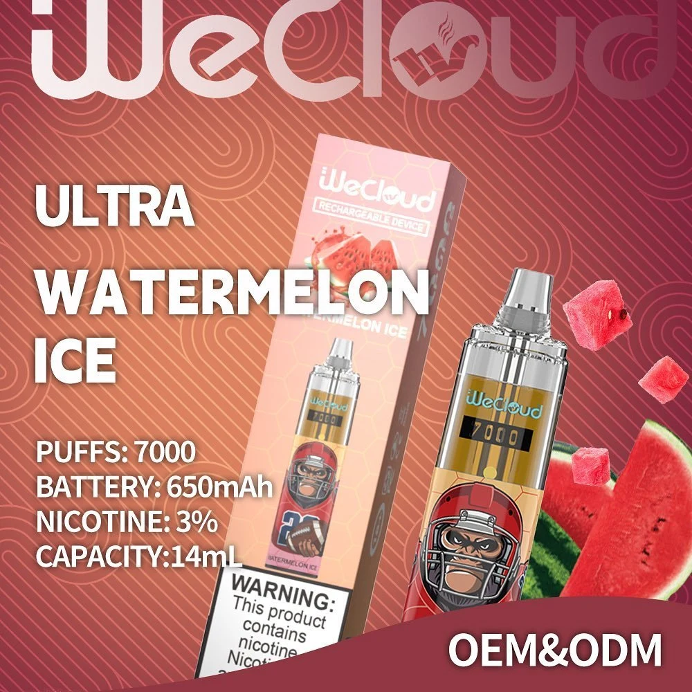 Factory Wholesale/Supplier Disposable E Cigarette Nicotine Content 0% 2% 5% Randm Tornado 7000 Puffs