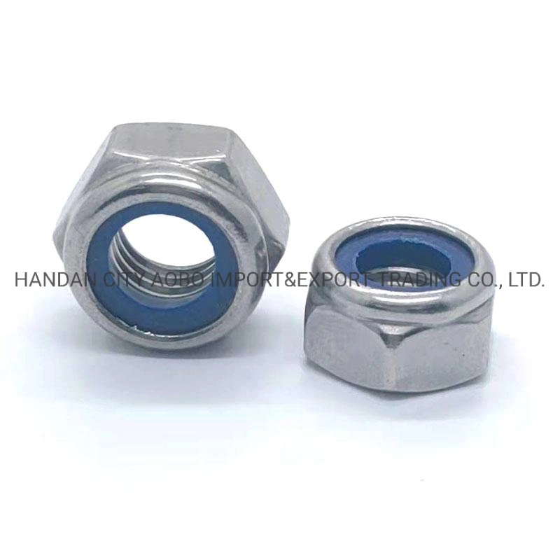 Hardware DIN 985 Nylon Insert Lock Nut Hex Lock Nut A2/A4 Stainless Steel Nut