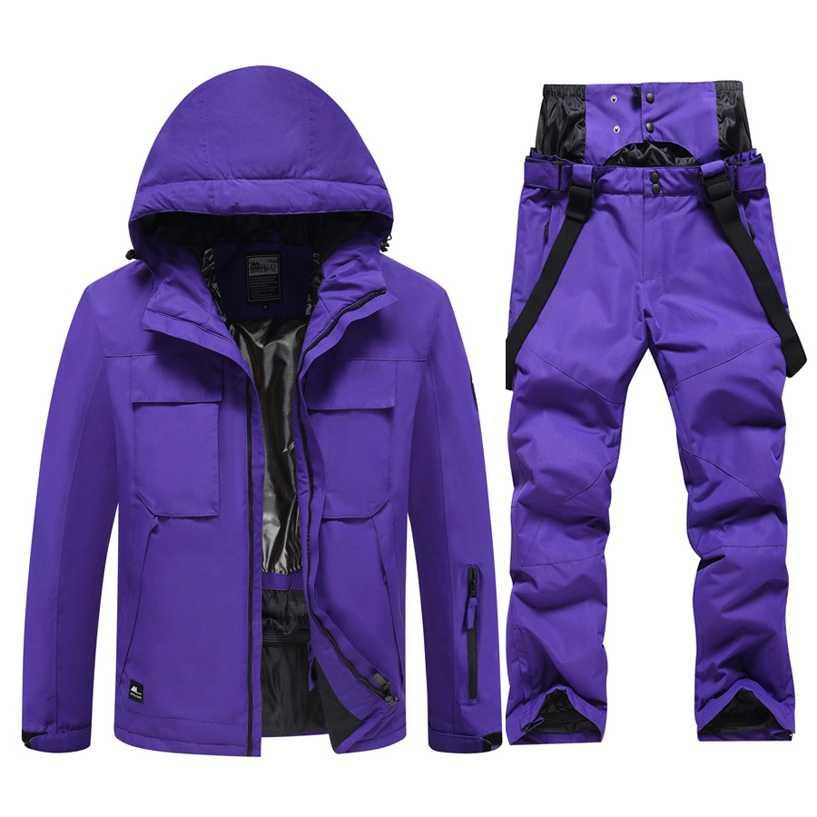 Unisex Ski Suit Snowboarding Jacket Pants Winter Outdoor Thermal Waterproof Snow Wear