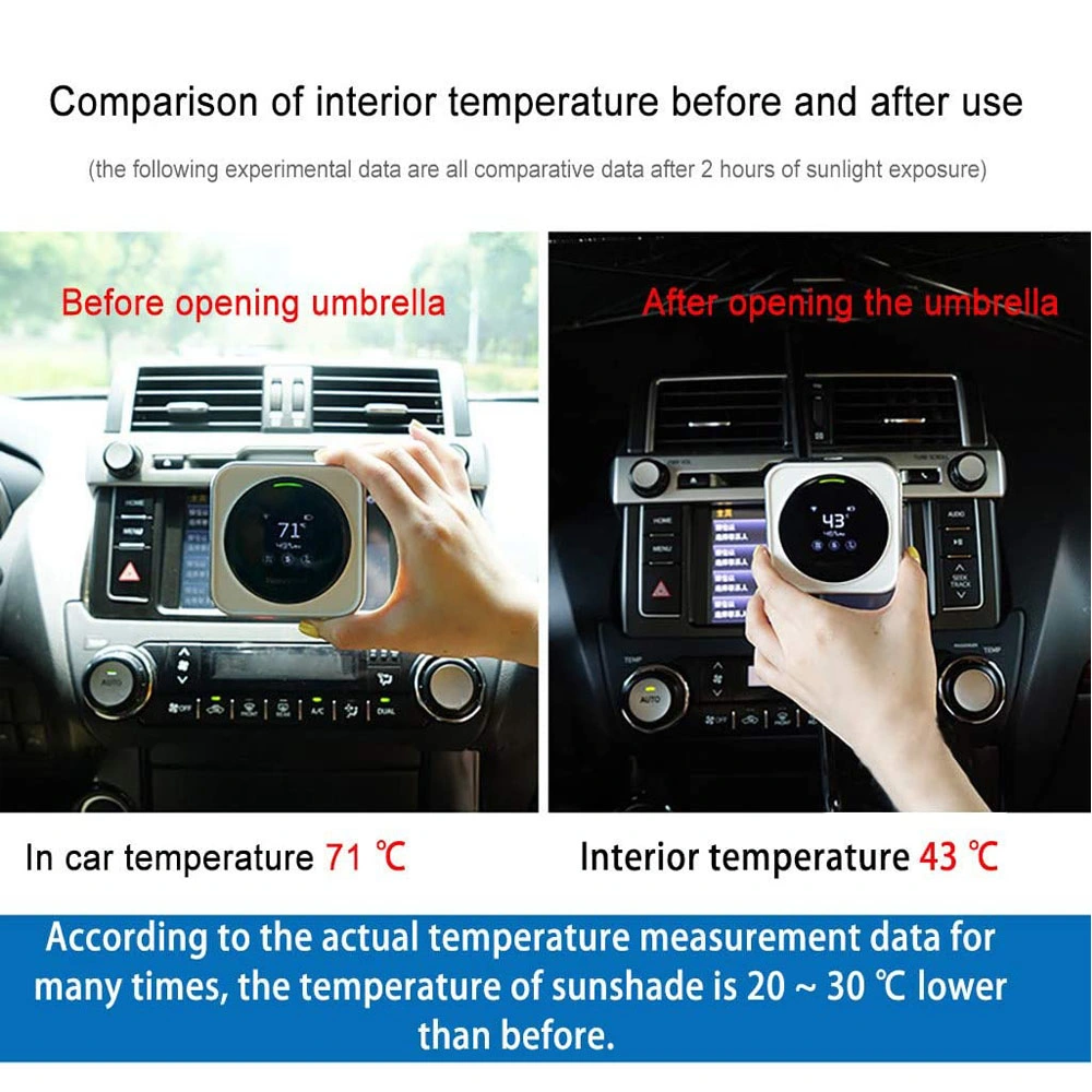 2020 100% auto parabrisas Protector de la sombrilla, Paraguas plegable 3 Parking UV calor Umbrella-Block sombrillas para la parte delantera de la ventana